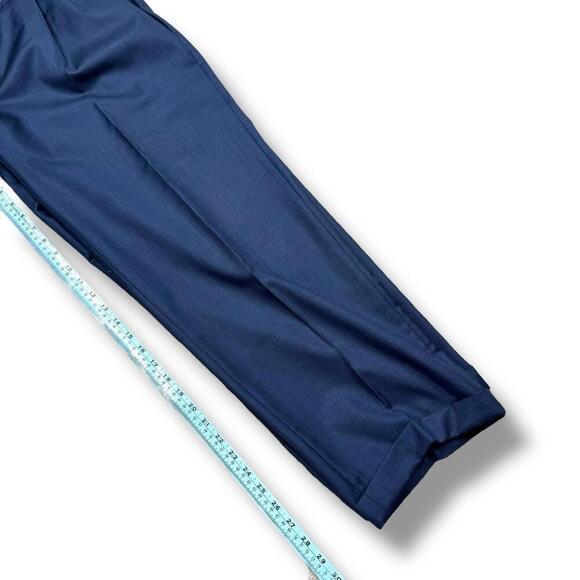 VTG Jack Victor Blue Wool Two Piece Suit 43R Jacket 37R Pants Made inCanada Work - Picture 14 of 15